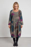 Dreda Print Needlecord Dress Teal
