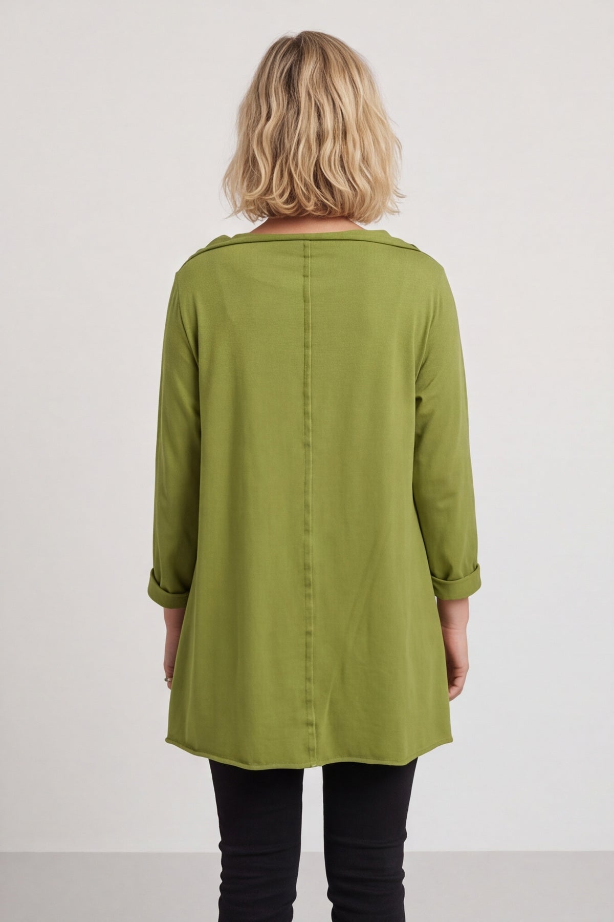 Nelle Cowl Cotton Top Olive