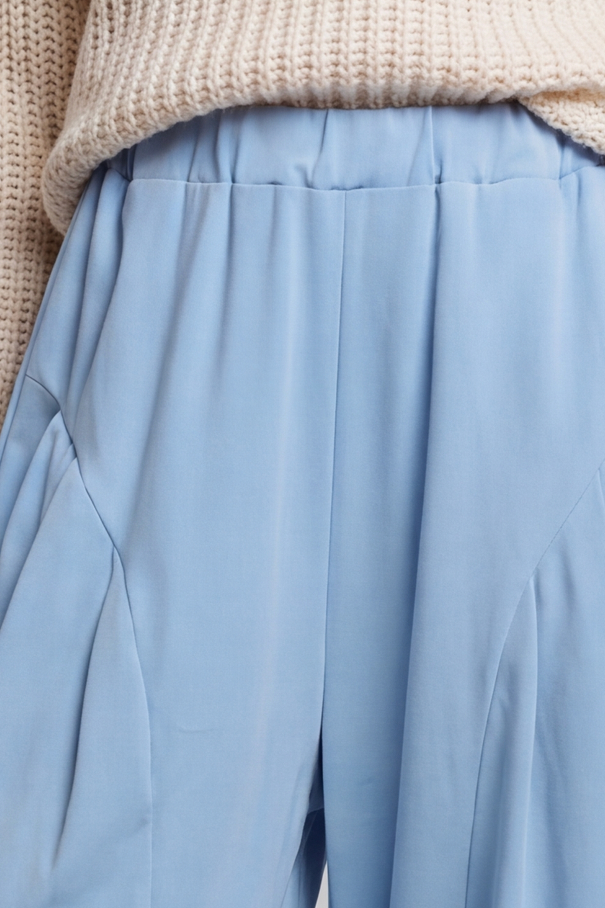 Clarinda Cotton Harem Trousers Powder Blue