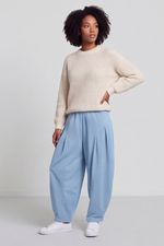 Clarinda Cotton Harem Trousers Powder Blue Powder Blue - Clarinda Cotton Harem Trousers Powder Blue
