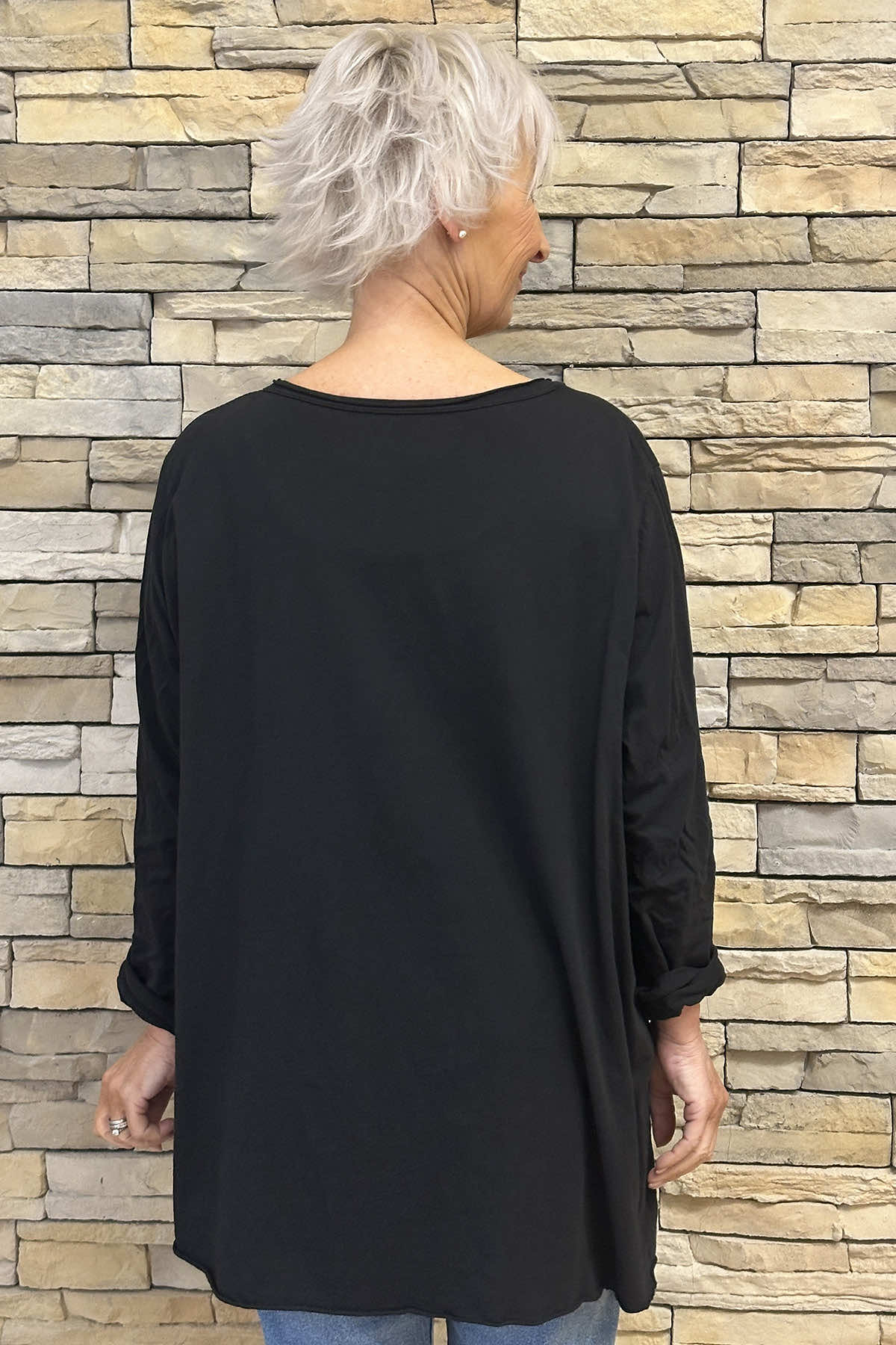 Amber Cotton Top Black