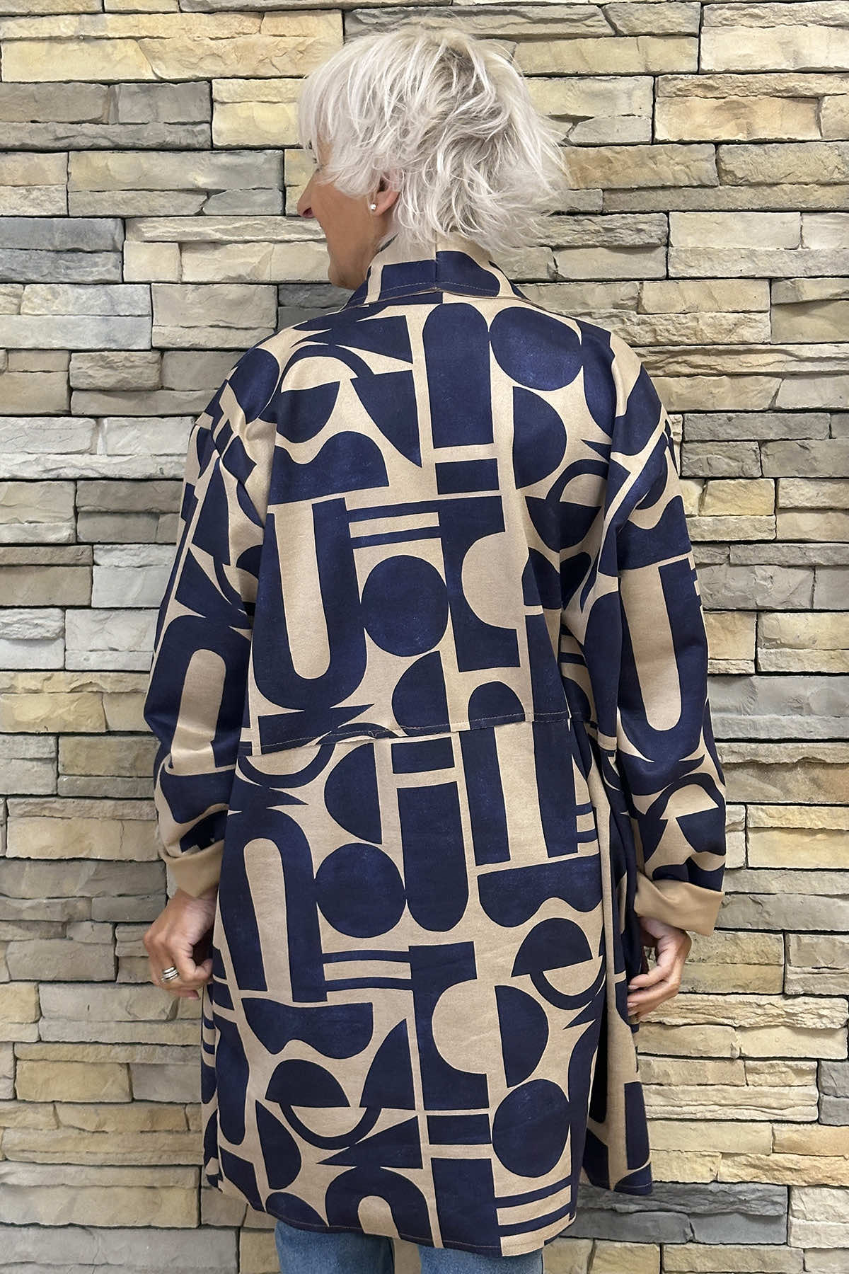 Juliet Pattern Jacket Blue