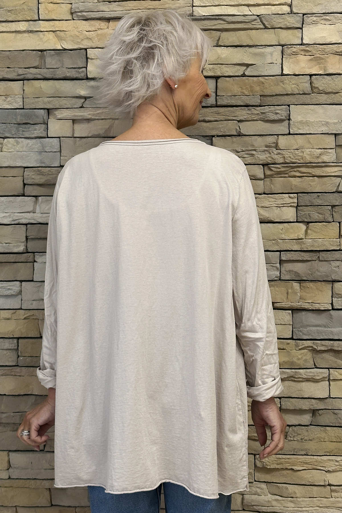 Amber Cotton Top Stone