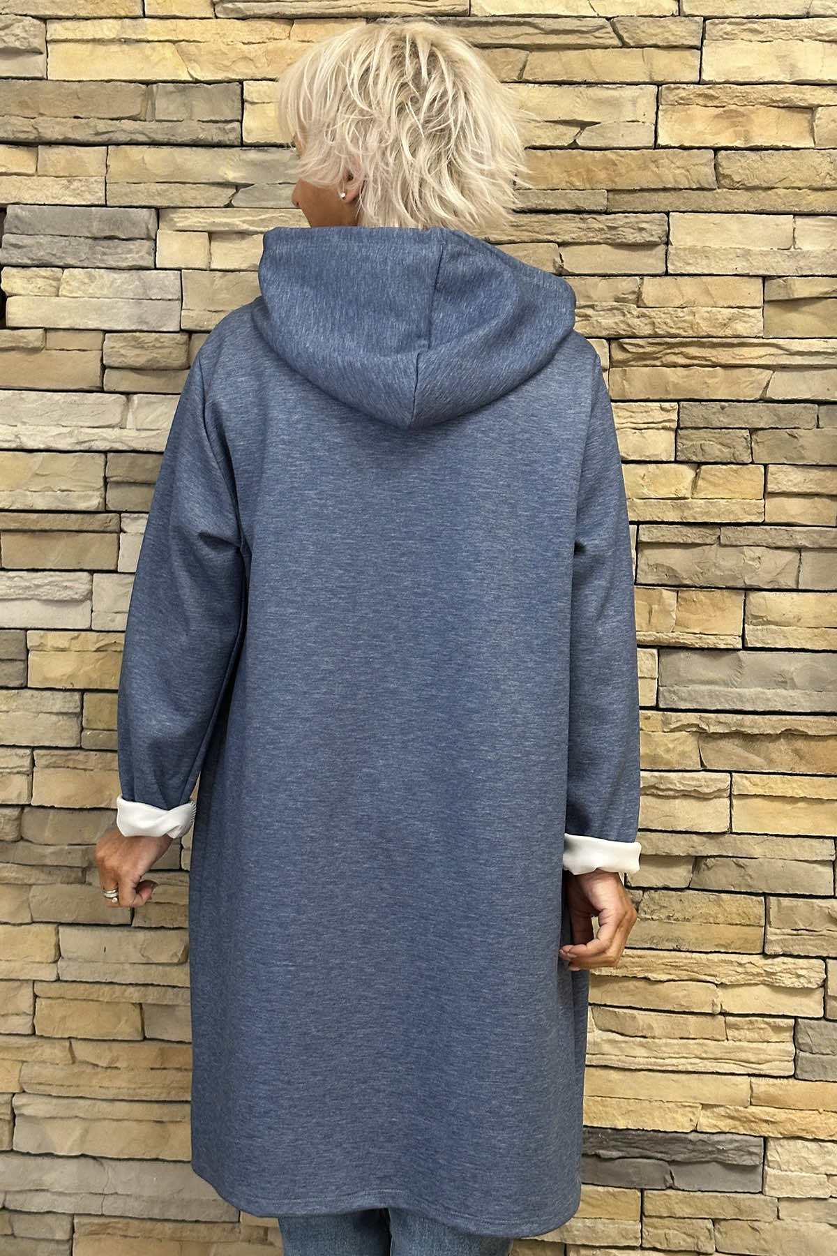 Faye Hooded Top Blue