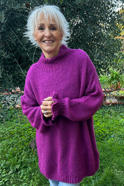 Elvie Knitted Jumper Purple - Image 1