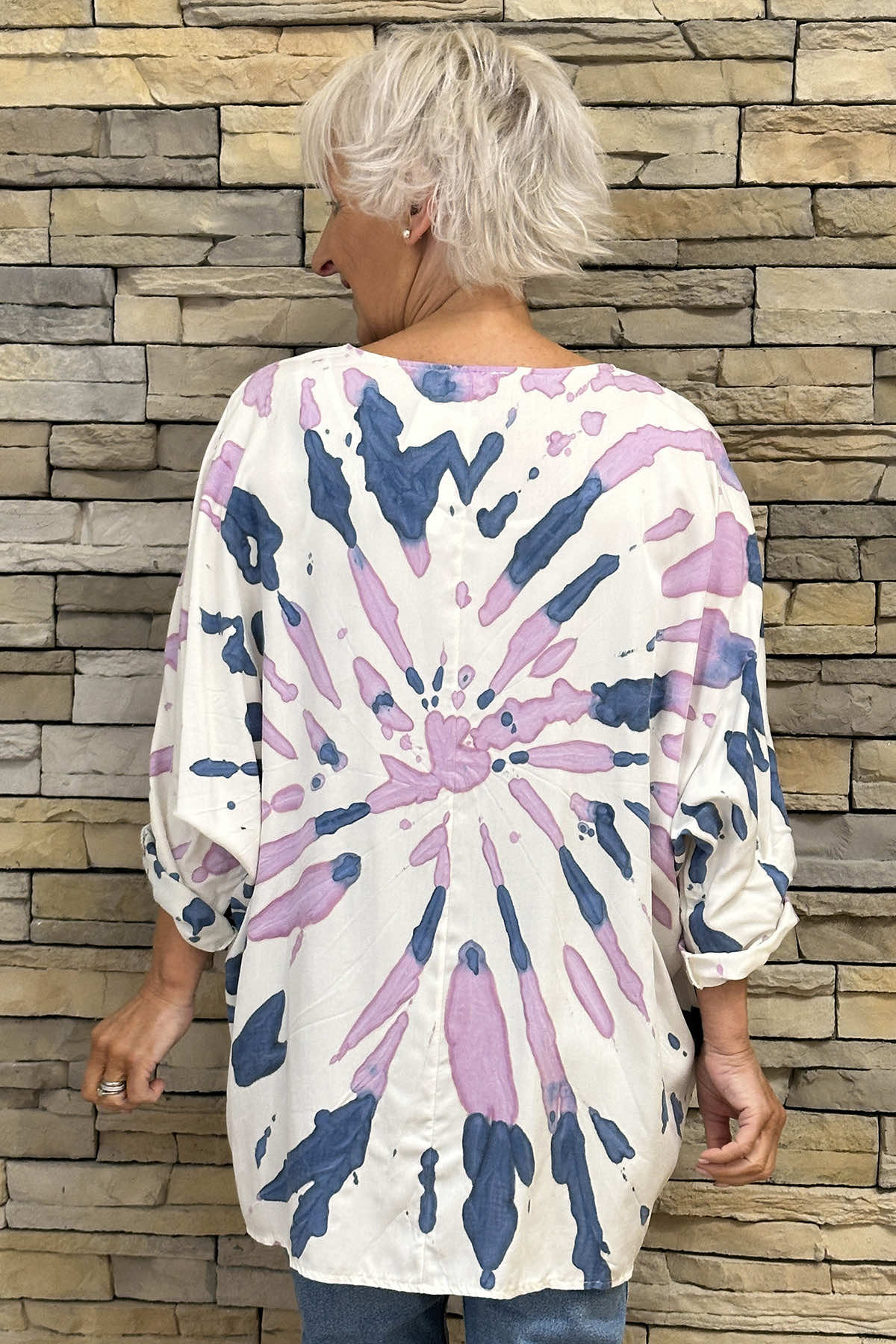 Cecilly Tie Dye Top Purple