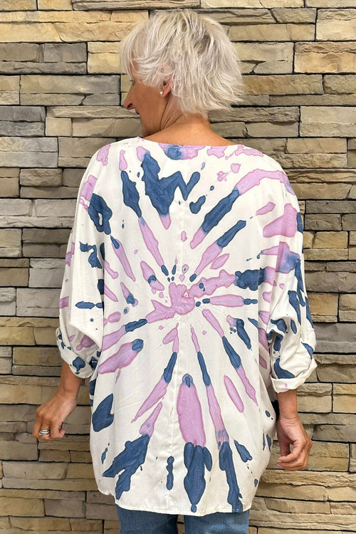 Cecilly Tie Dye Top Purple - Image 4