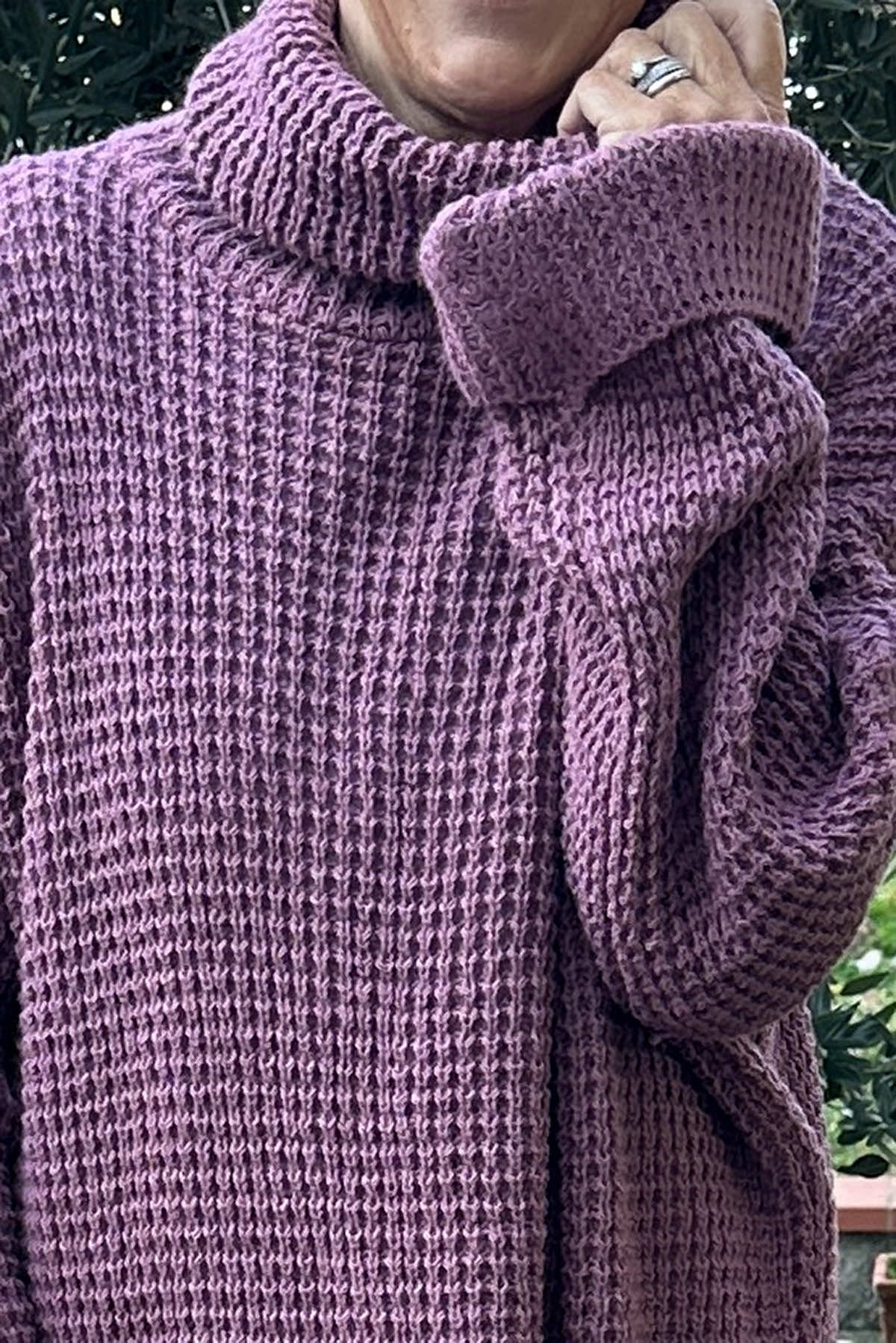 Romilly Polo Neck Knitted Jumper Grape