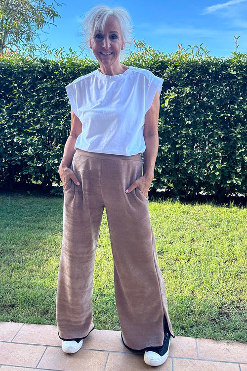 Nancy Trim Trousers Camel