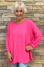 Amber Cotton Top Fuchsia Fuchsia - Amber Cotton Top Fuchsia