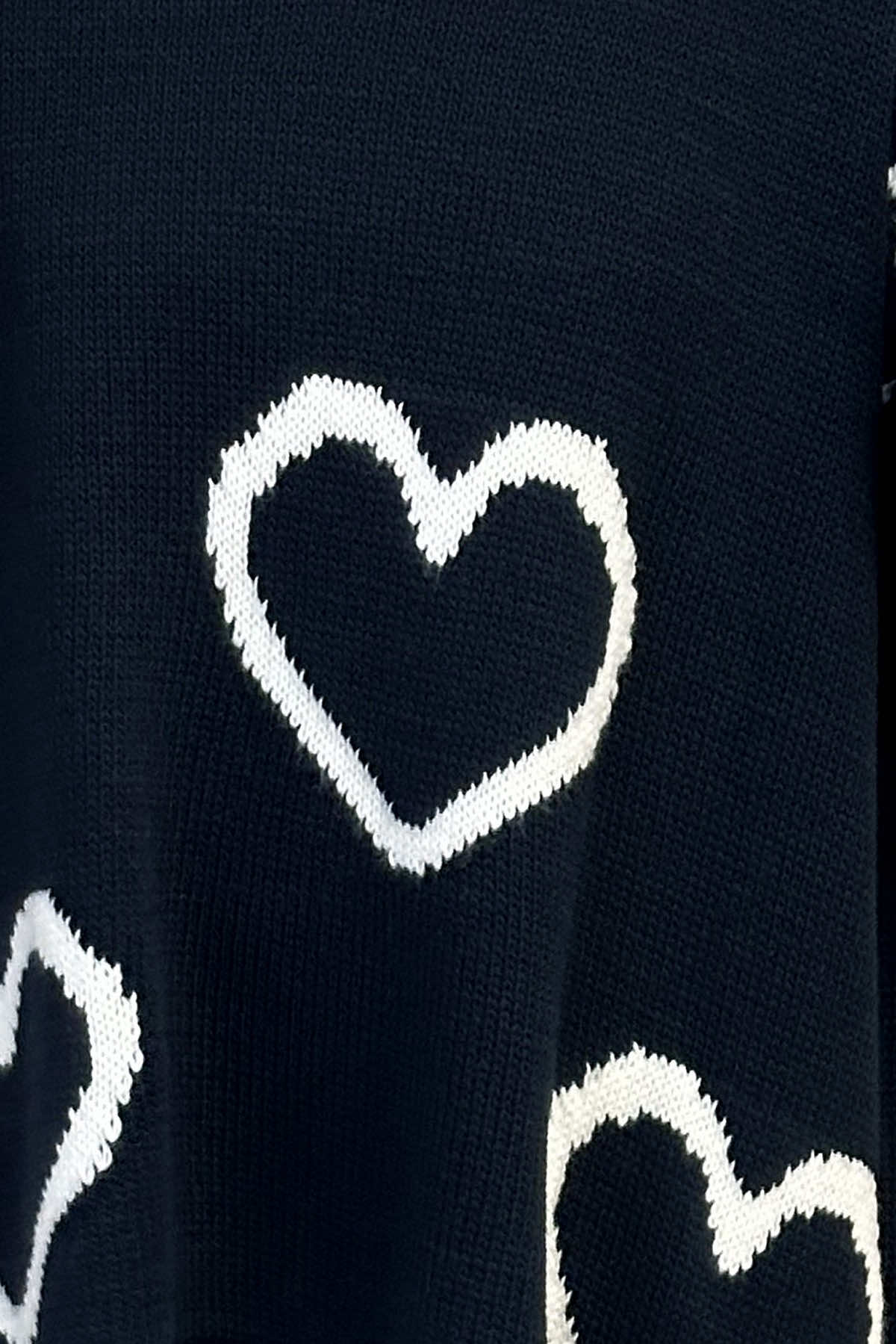 Gianna Heart Knitted Jumper Navy