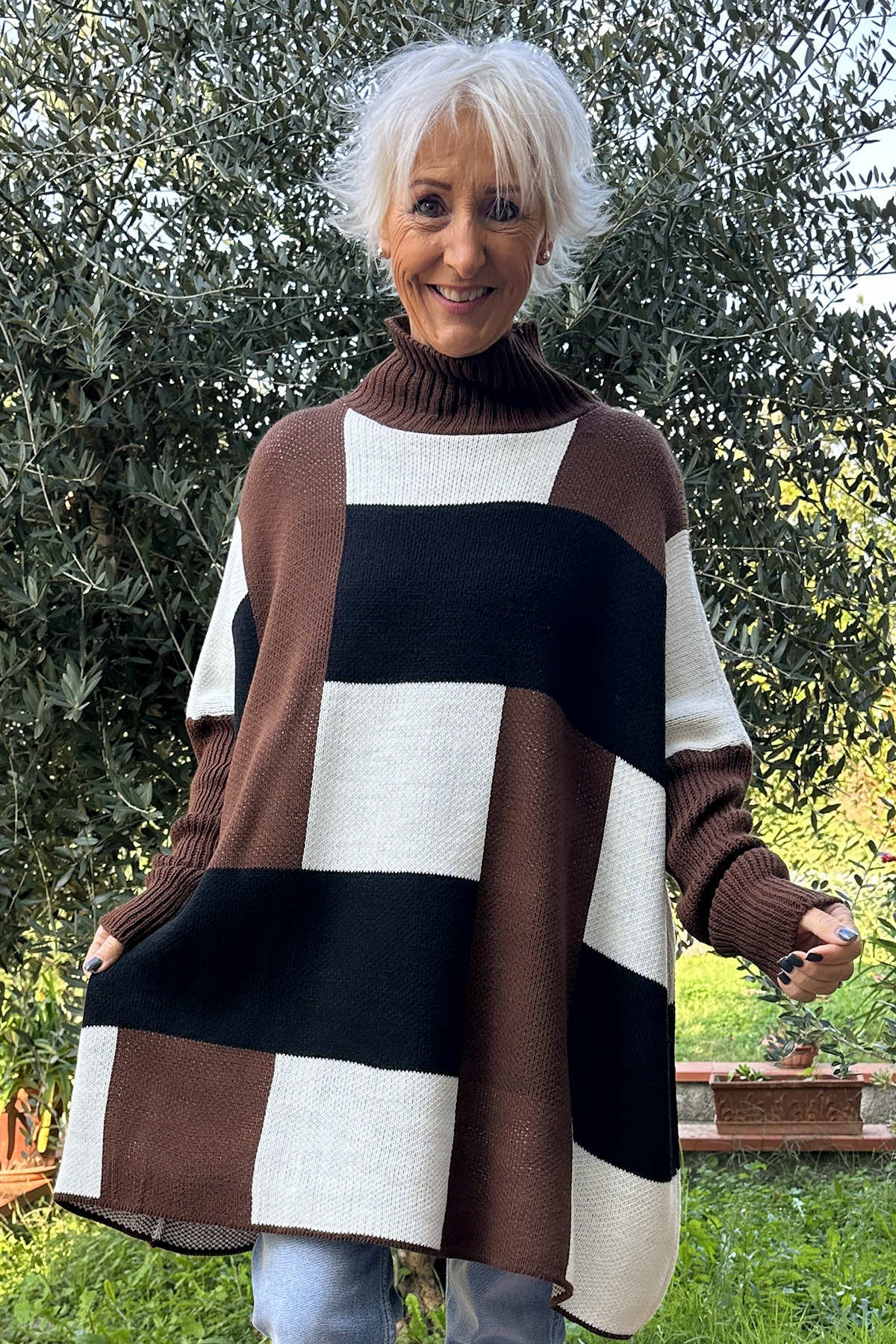 Emilia Polo Neck Knitted Tunic Cocoa