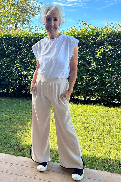 Nancy Trim Trousers Stone