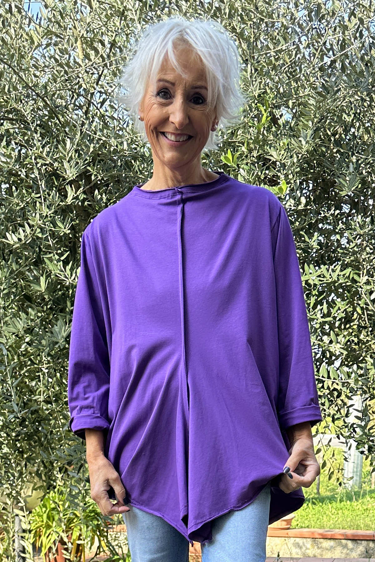 Fiona Cotton Top Purple