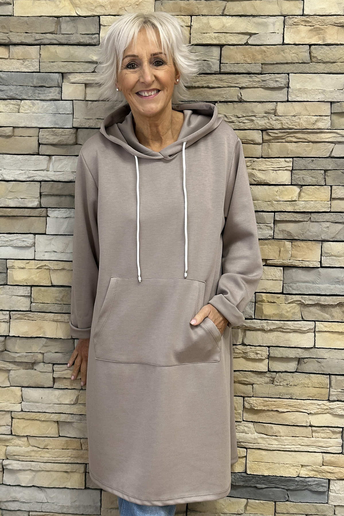 Faye Hooded Top Mocha