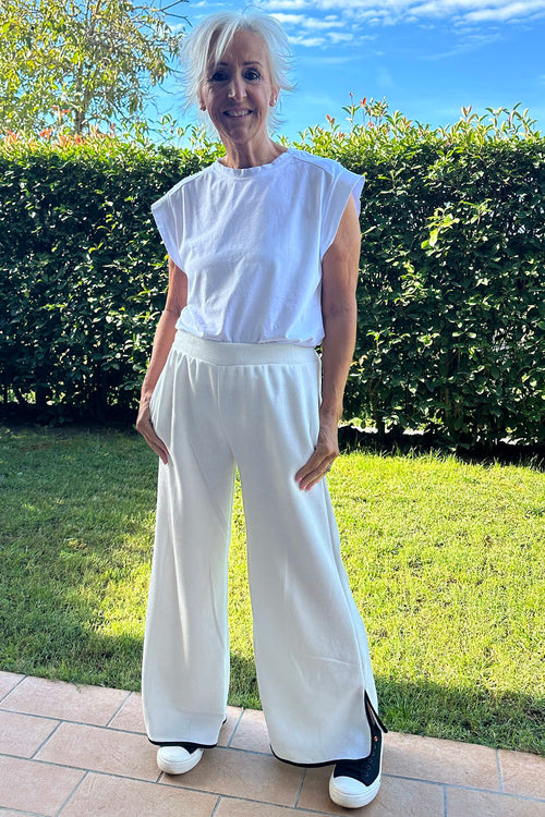 Nancy Trim Trousers White - Image 1