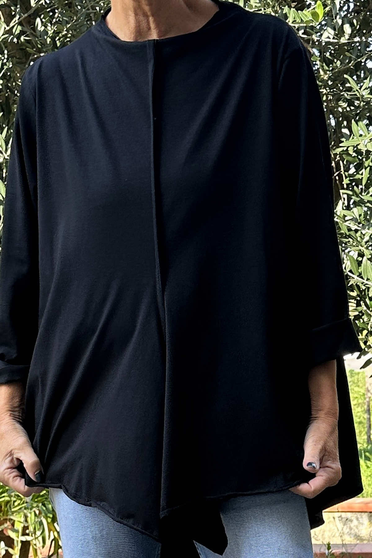 Fiona Cotton Top Black