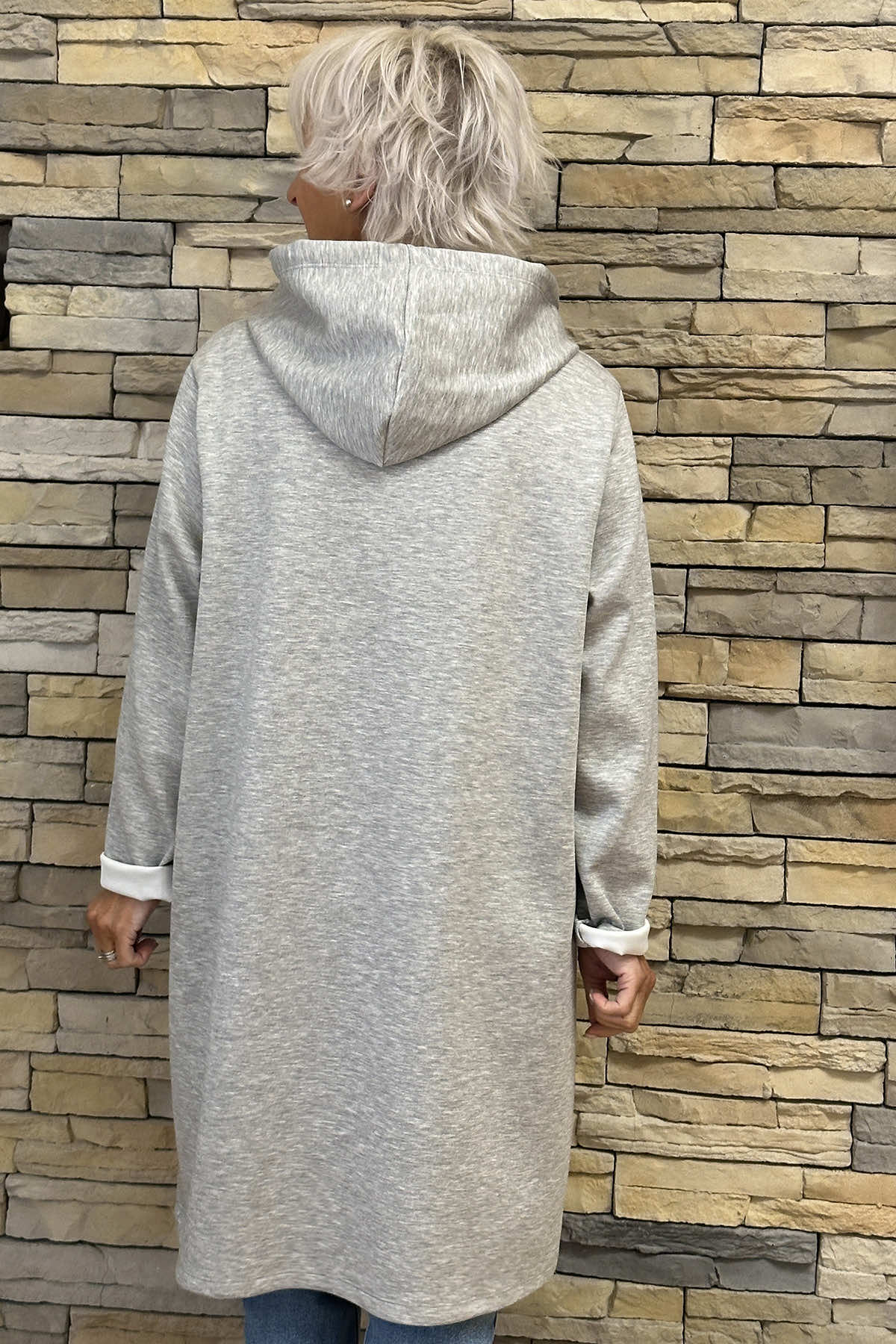 Faye Hooded Top Grey