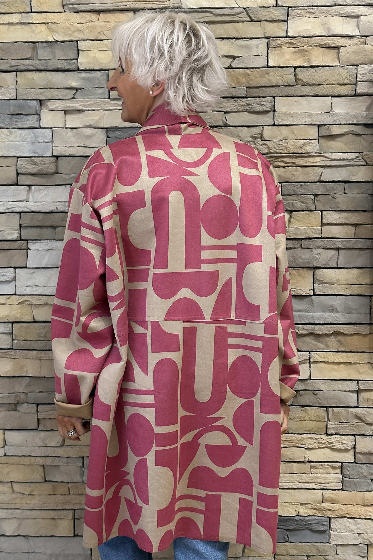 Juliet Pattern Jacket Fuchsia