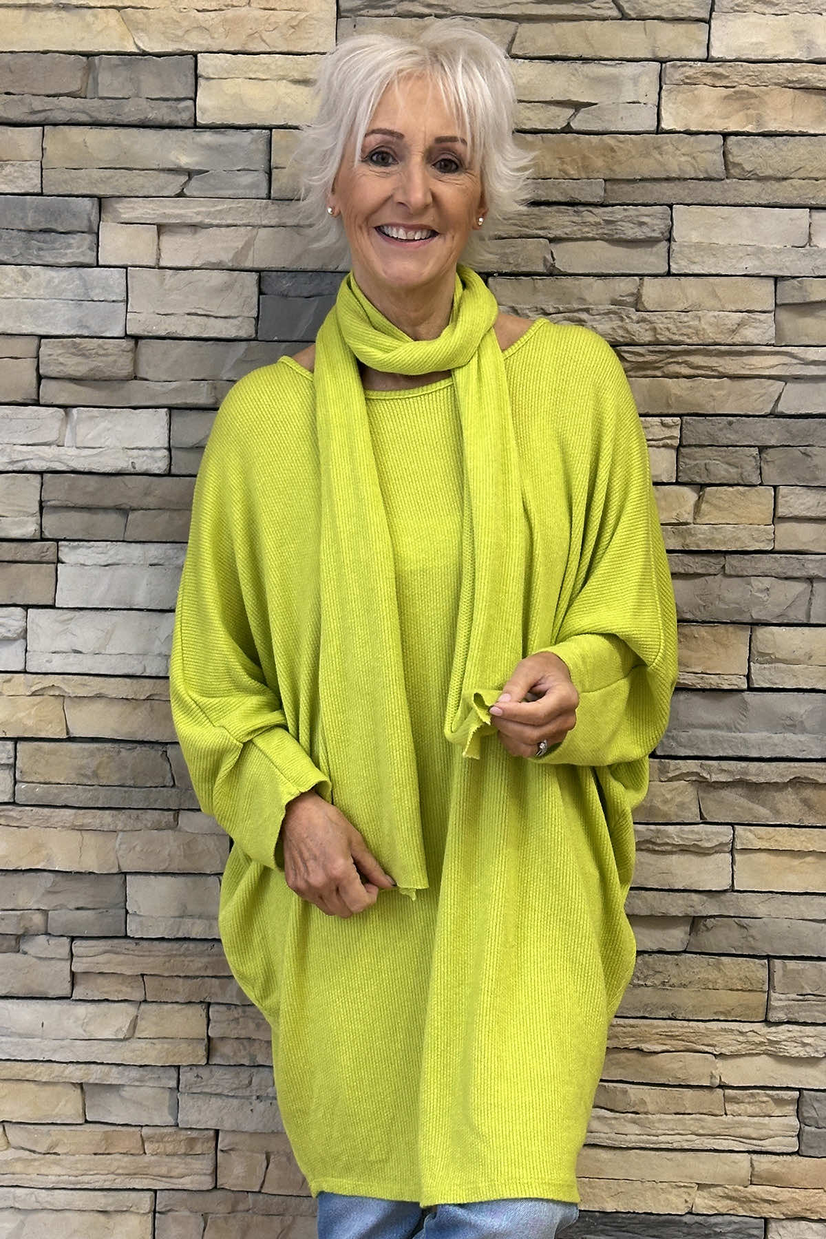 Keoni Scarf Tunic Lime