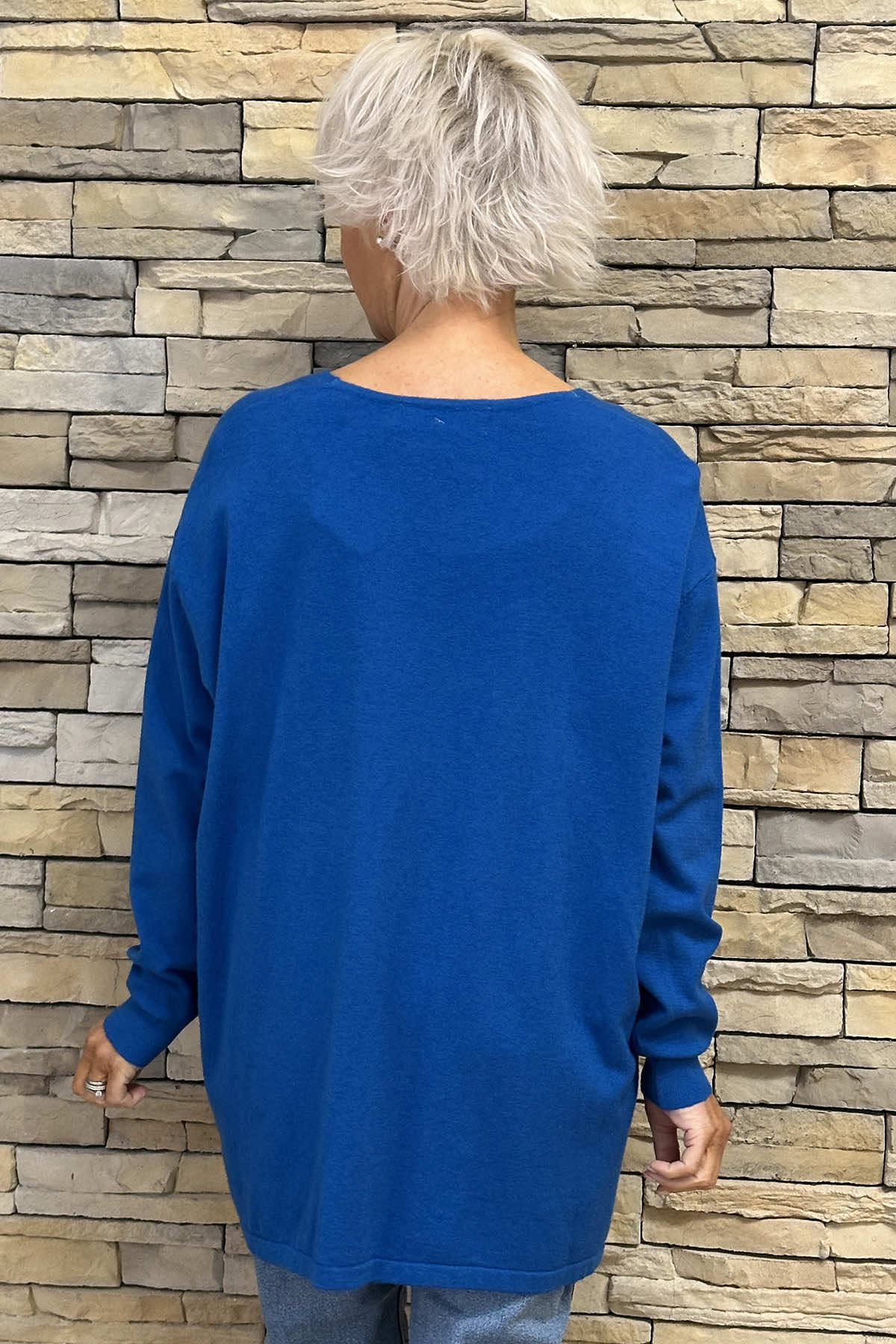 Cassandra V-Neck Jumper Cobalt