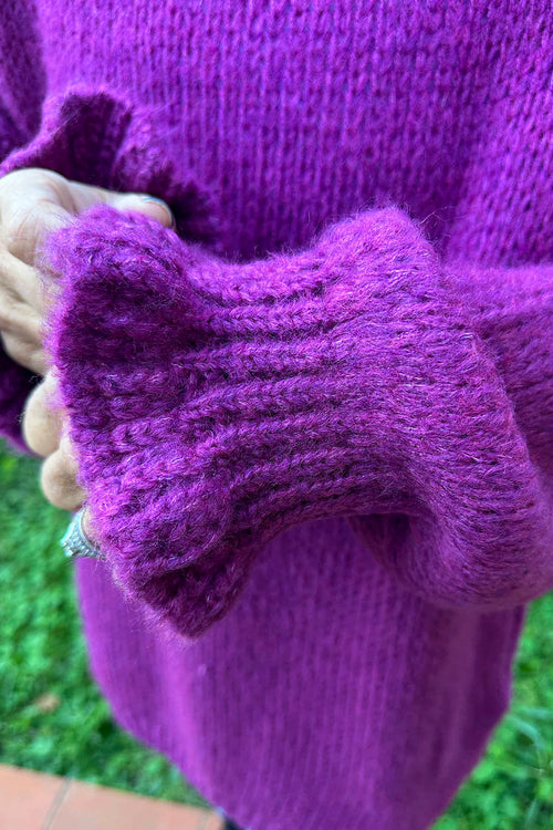 Elvie Knitted Jumper Purple - Image 3