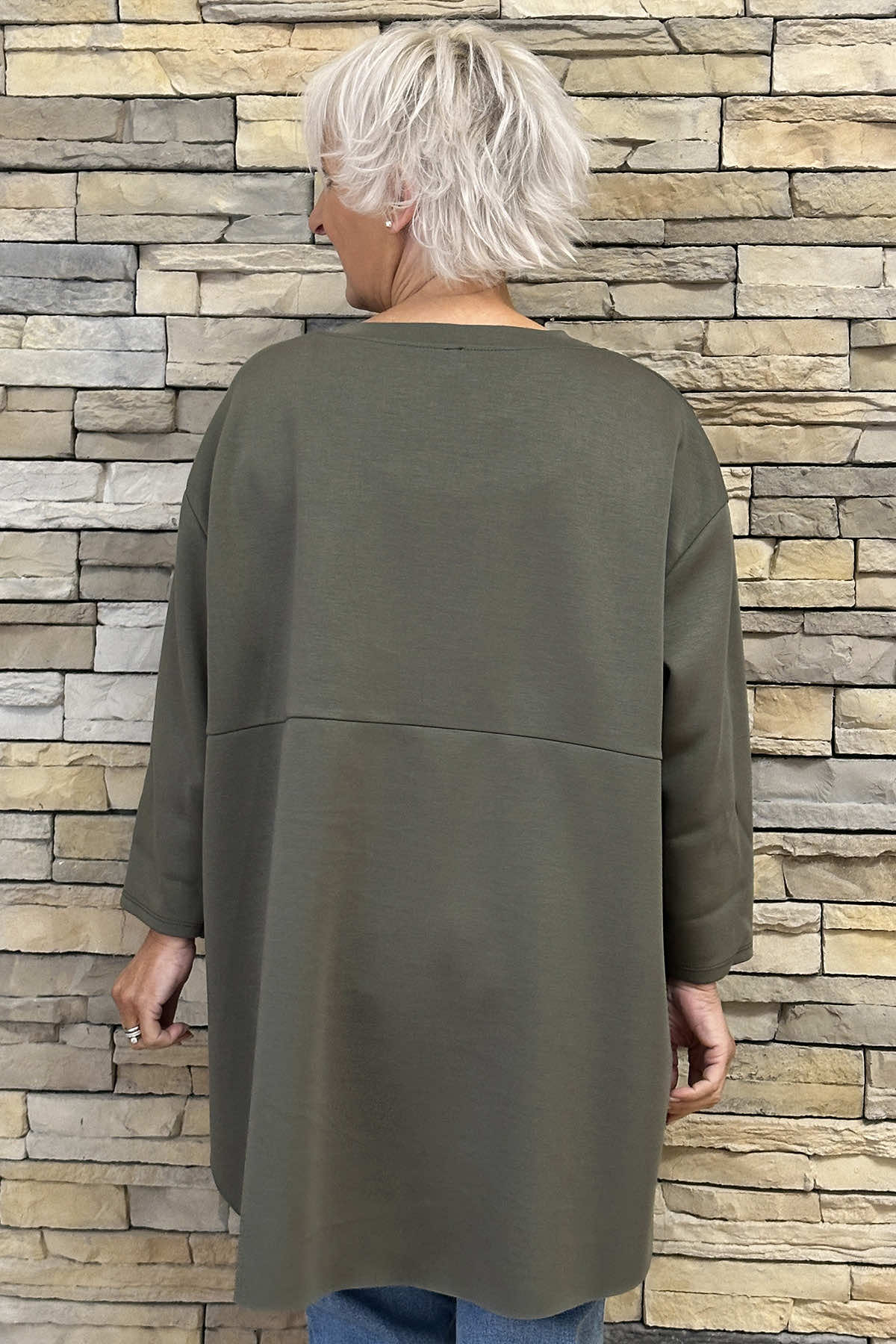 Leona Pocket Top Khaki