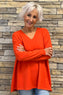 Cassandra V-Neck Jumper Orange