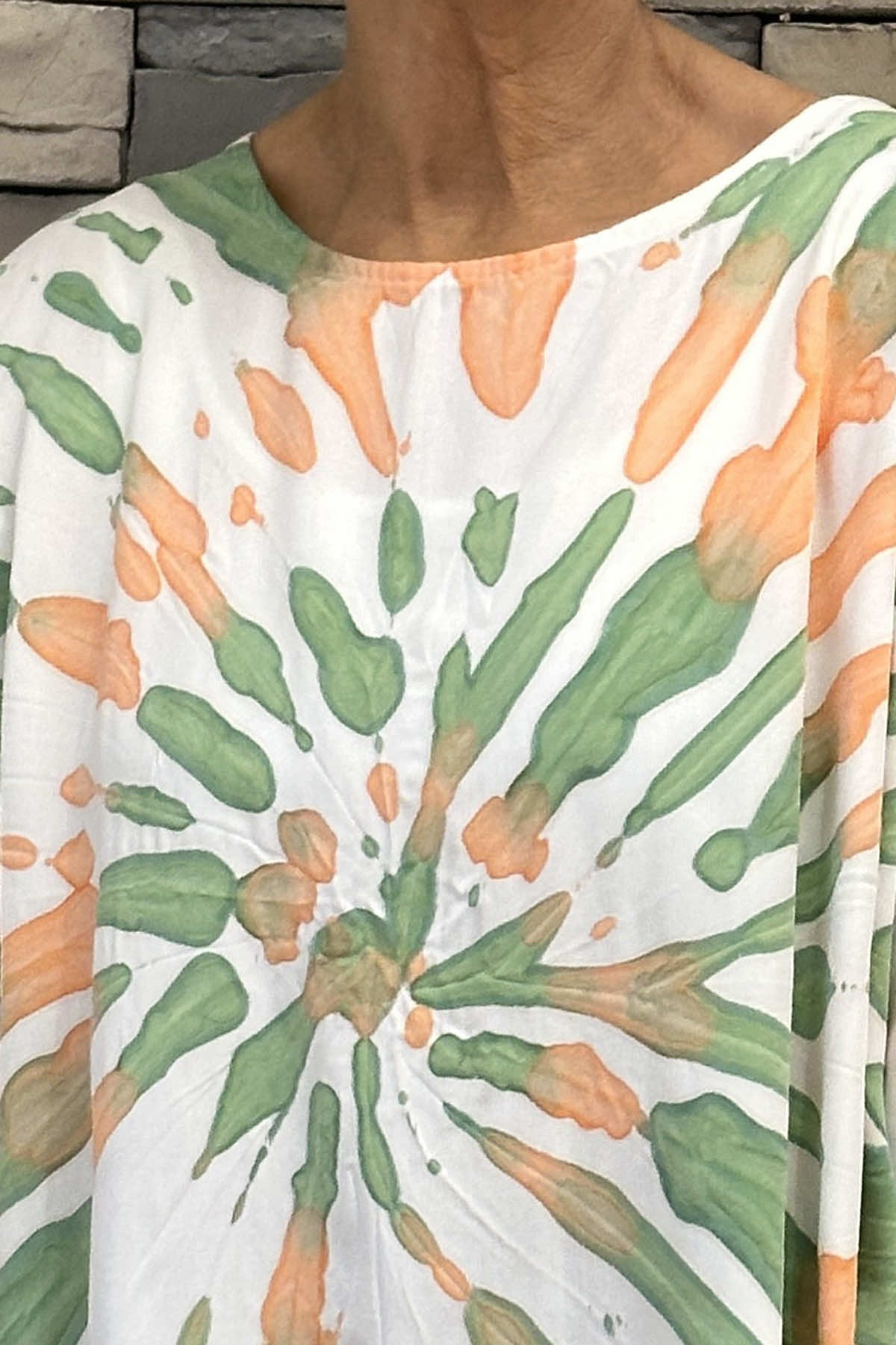 Cecilly Tie Dye Top Green