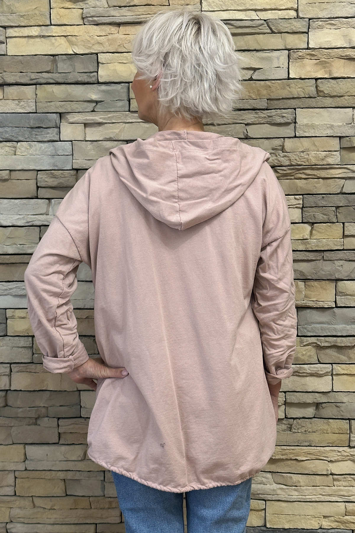 Lara Hooded Cotton Jacket Pink