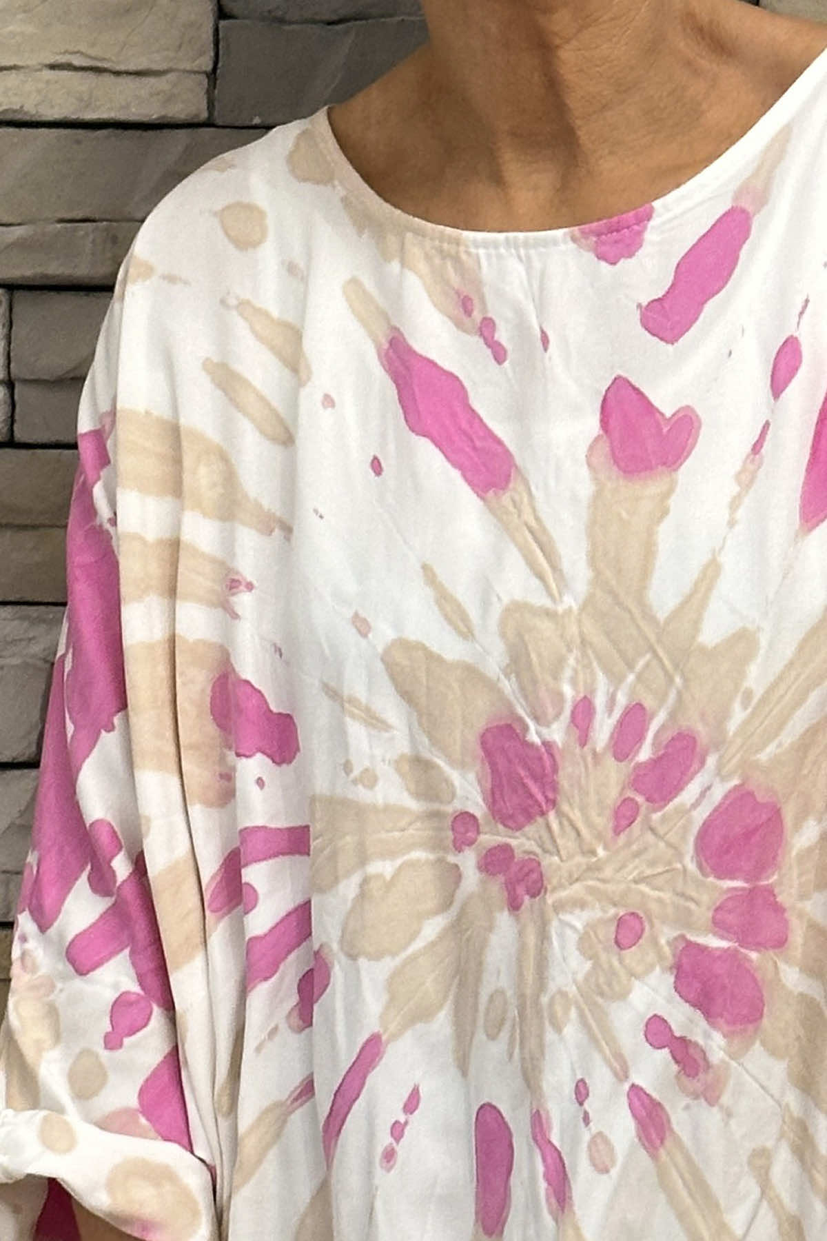 Cecilly Tie Dye Top Pink