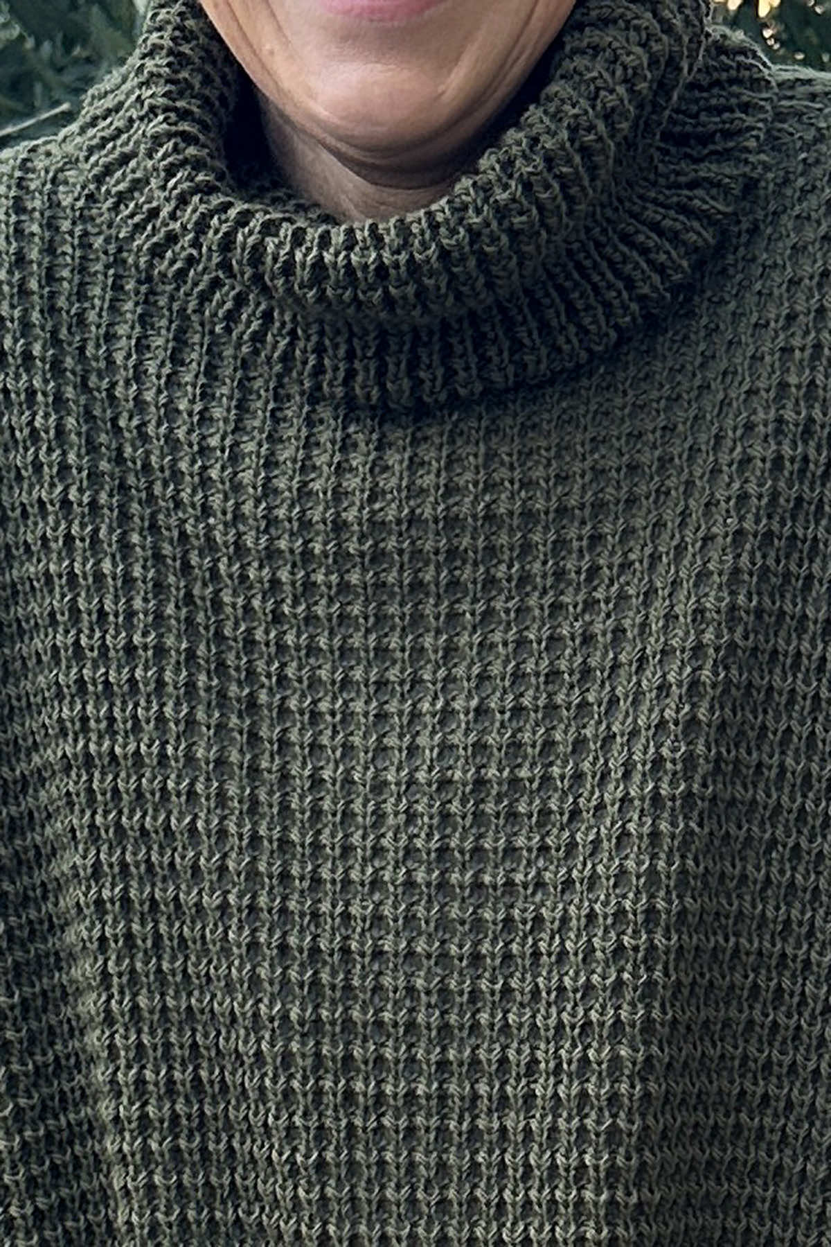 Romilly Polo Neck Knitted Jumper Dark Khaki