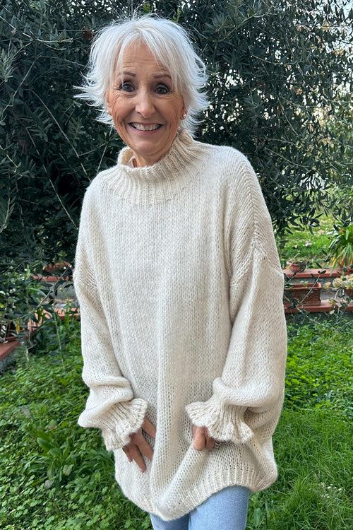 Elvie Knitted Jumper Stone - Image 2