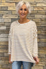 Ariadne Stripe Cotton Top Stone