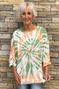 Cecilly Tie Dye Top Green