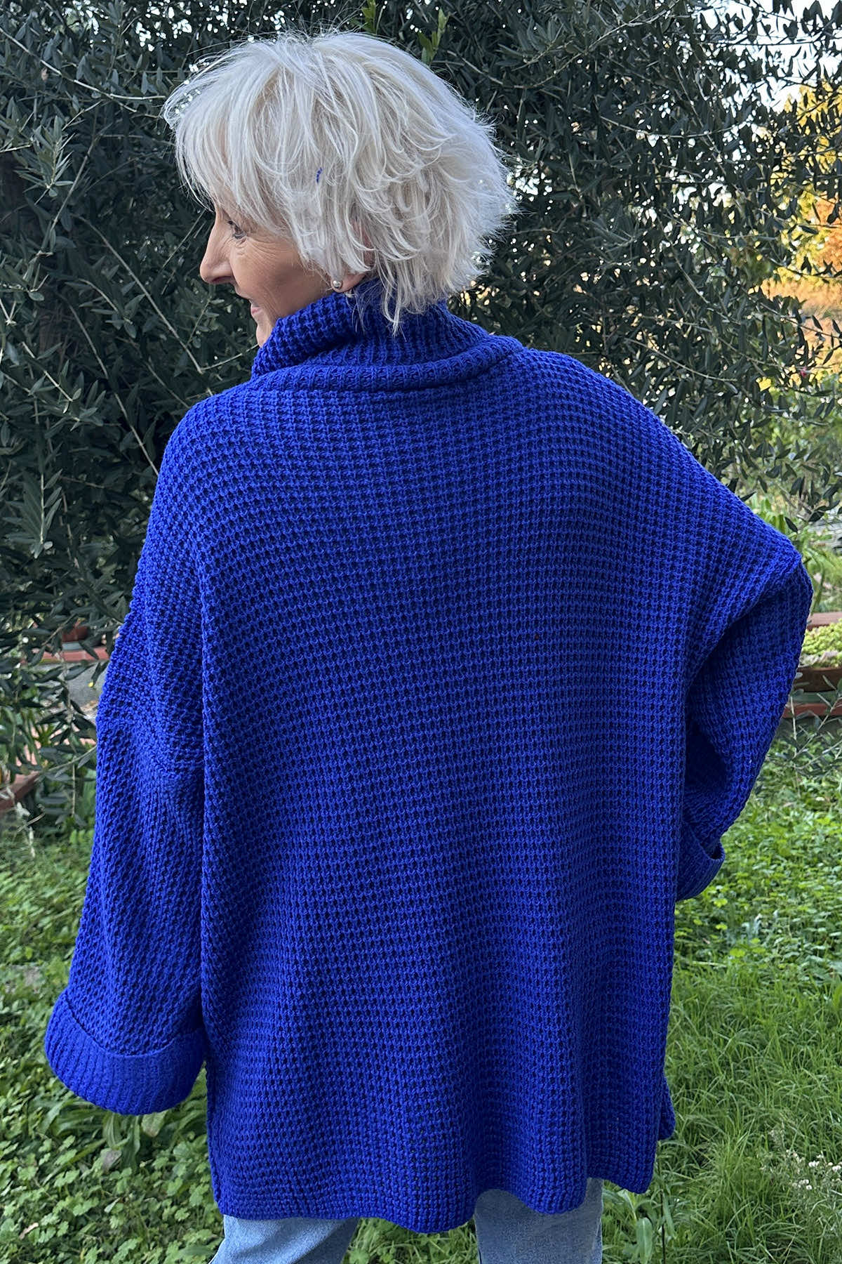 Romilly Polo Neck Knitted Jumper Royal Blue