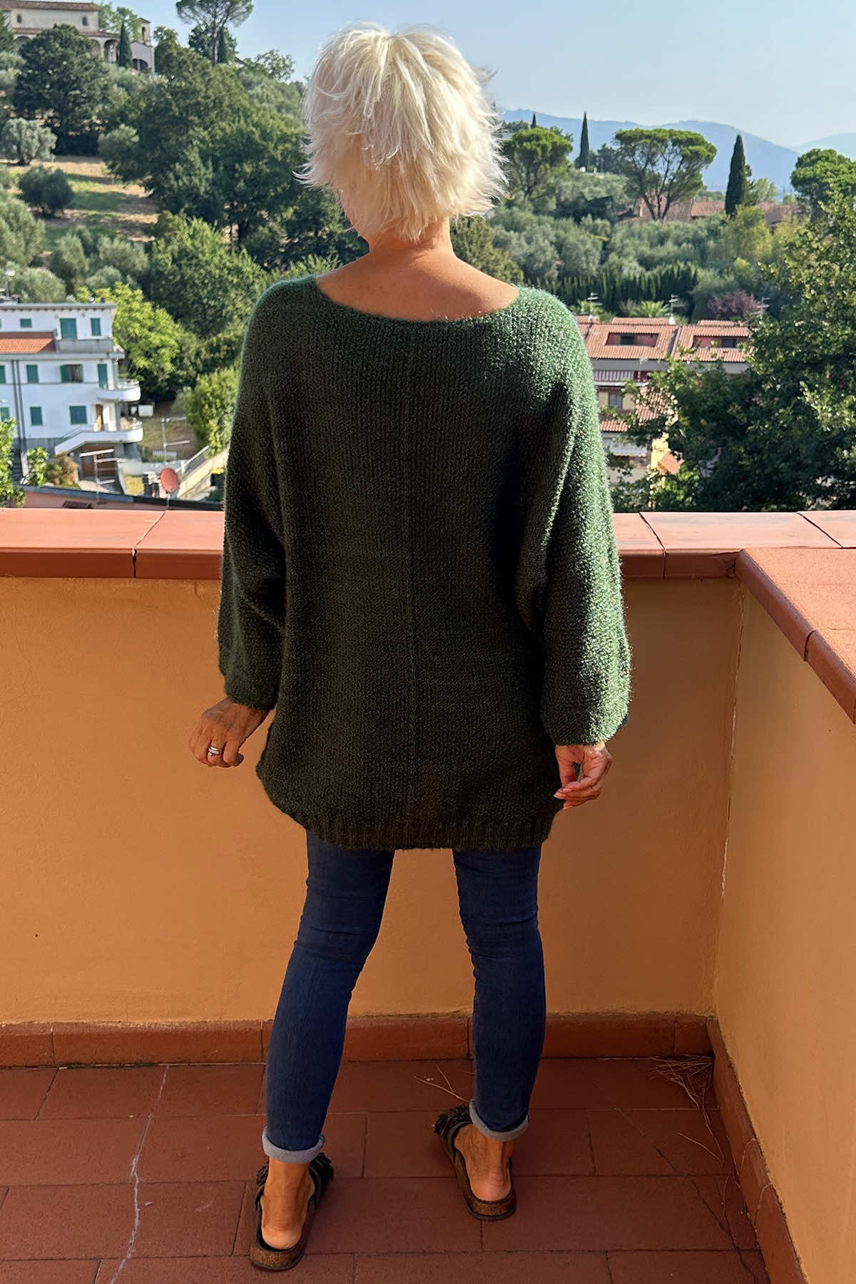 Eloise V-Neck Jumper Bottle Green