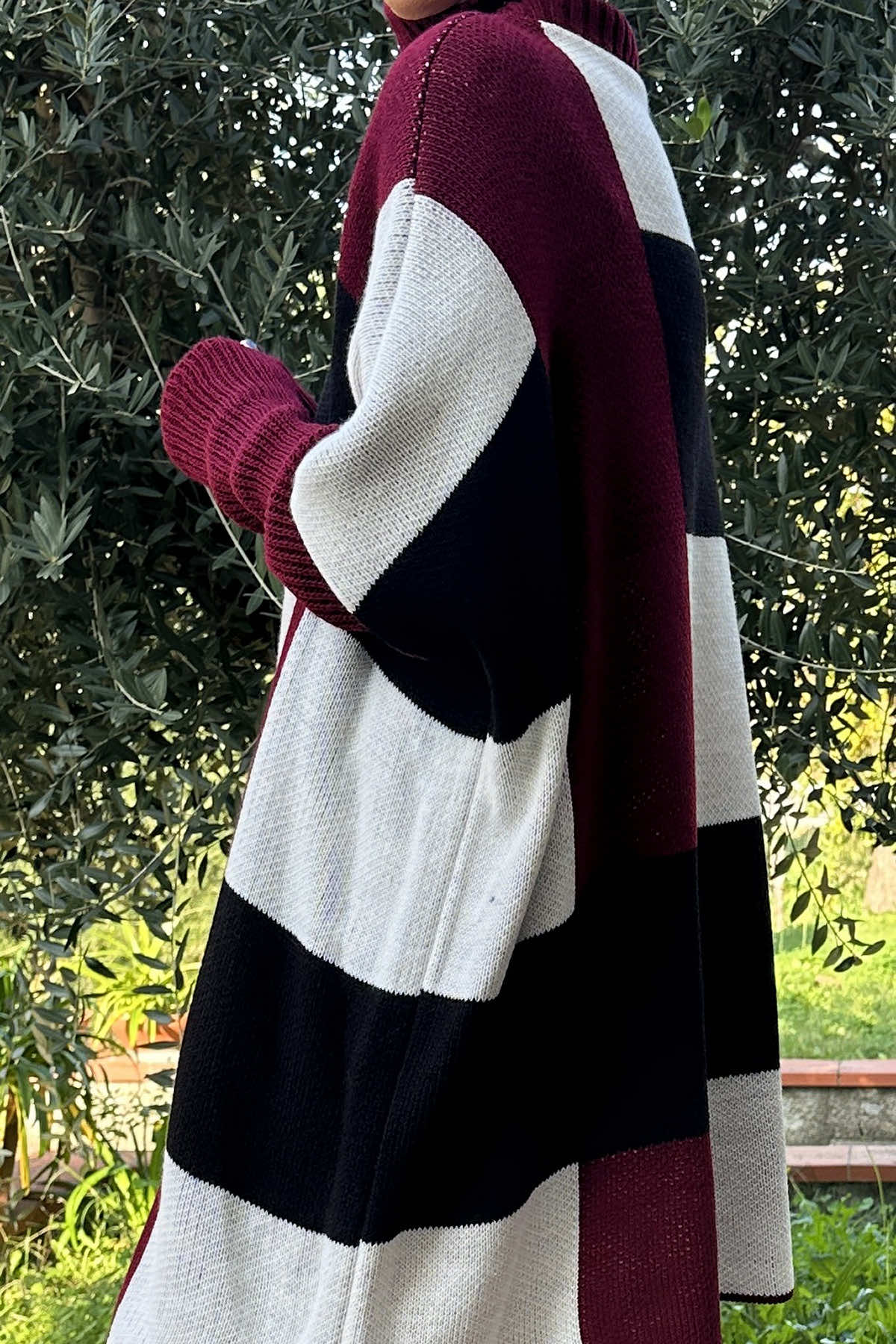 Emilia Polo Neck Knitted Tunic Wine