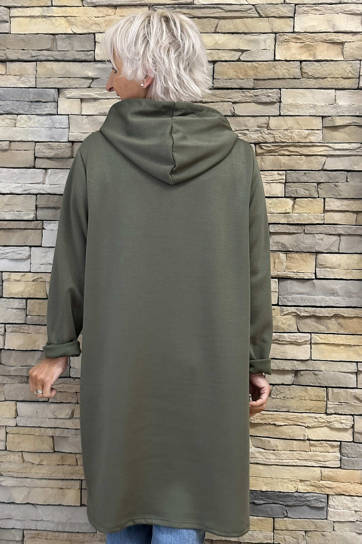 Faye Hooded Top Khaki