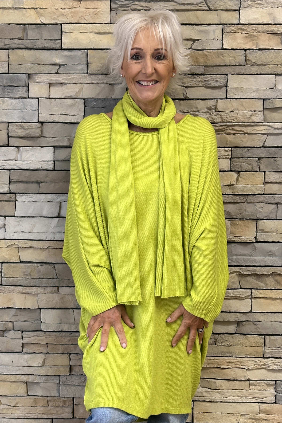 Keoni Scarf Tunic Lime