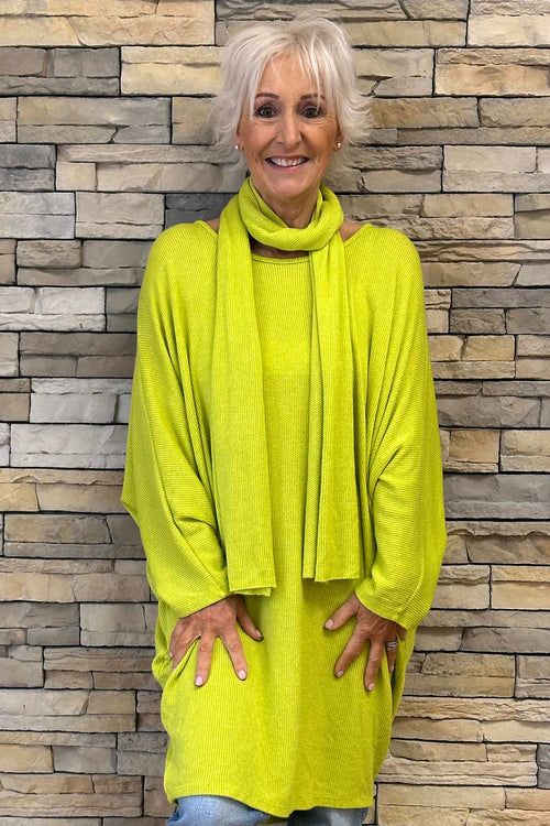 Keoni Scarf Tunic Lime - Image 3