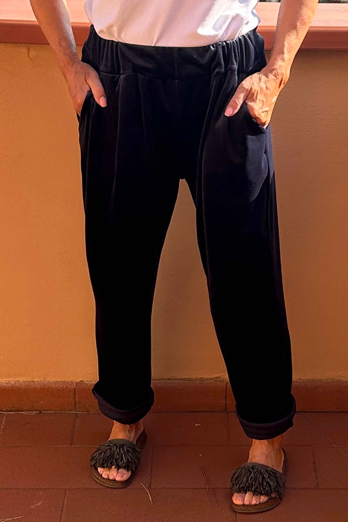 Miley Velour Trousers Navy