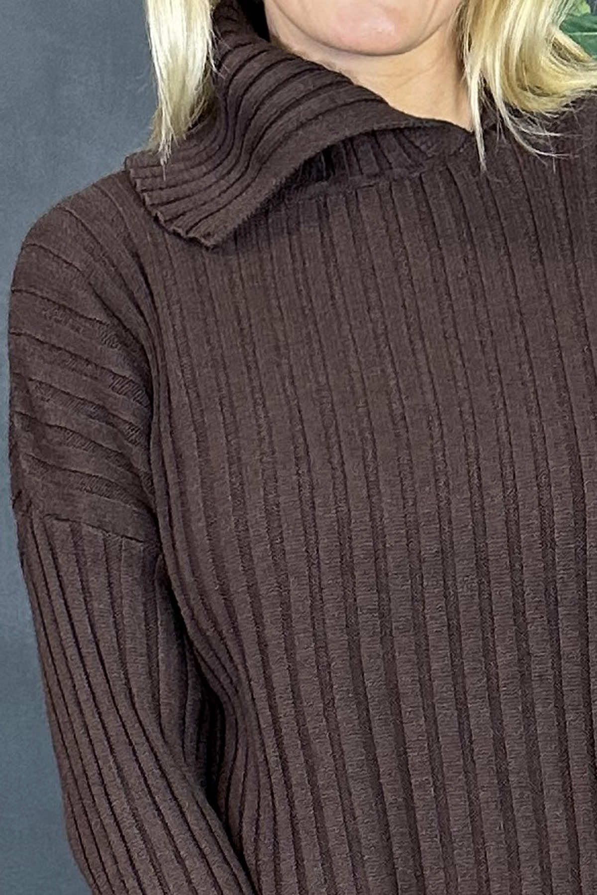 Seraphina Ribbed Knitted Jumper Cocoa