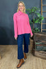 Seraphina Ribbed Knitted Jumper Pink