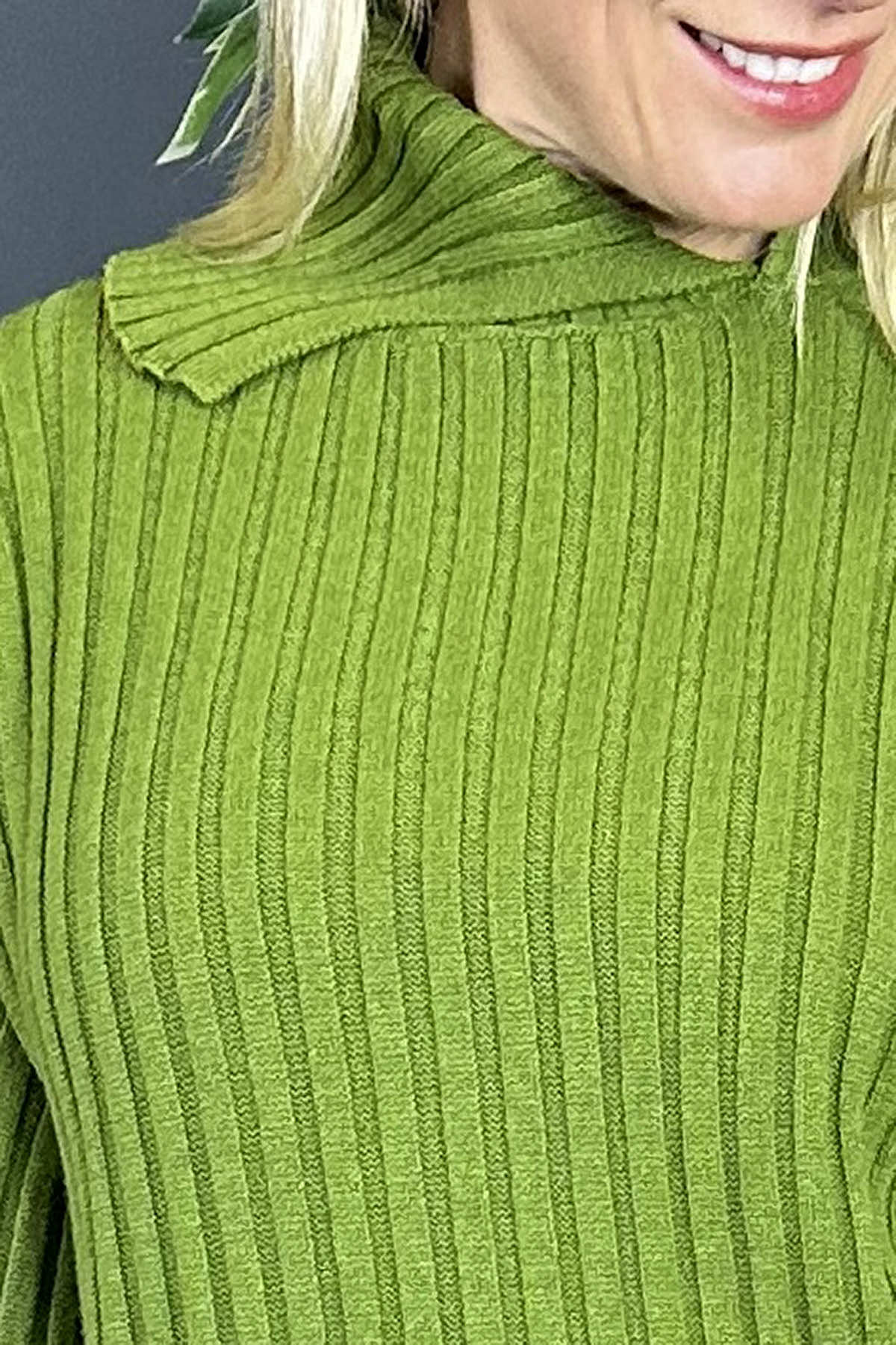 Seraphina Ribbed Knitted Jumper Green