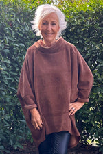 Emmeline Cowl Neck Cord Top Nutmeg Nutmeg - Emmeline Cowl Neck Cord Top Nutmeg