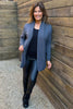 Eadie Drape Front Cardigan Mid Grey