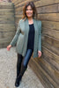 Eadie Drape Front Cardigan Khaki