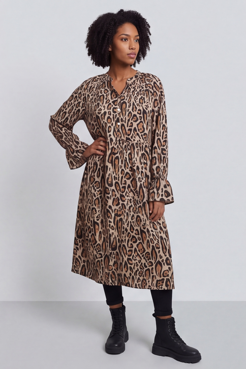 Jackie Leopard Print Dress - Image 2