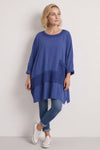 Mozelle Crochet Detail Cotton Top Cobalt – image 1 of 6